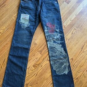 $250 BILLY SASHIKO PAINTED STACKED BOOTCUT JEANS 31 
New , without tags